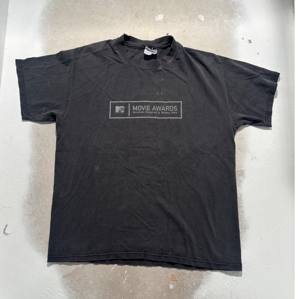 Vintage 1999 MTV Movie Awards T-Shirt Hanes Beefy-T Faded Black Mens Large